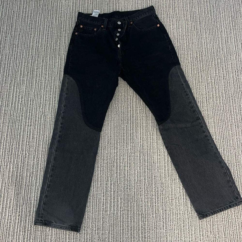 Levi’s 501 high rise off to the ranch chap jeans